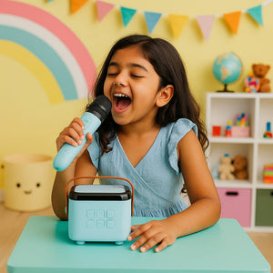 K12 Bluetooth Speaker with Wireless Karaoke Mic | Colorful, Loud & Fun
